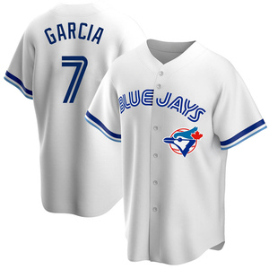 Men's Damaso Garcia Toronto Blue Jays Replica White Home Cooperstown Collection Jersey