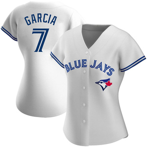 Women's Damaso Garcia Toronto Blue Jays Replica White Home Jersey